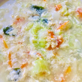 キャベツのふんわり卵スープ